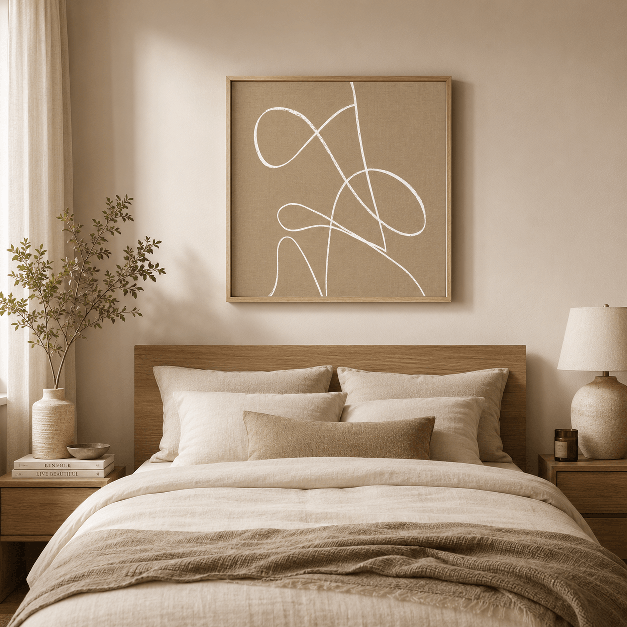 Abstract Line Art Canvas Print — Arabesque by Rossetti Art