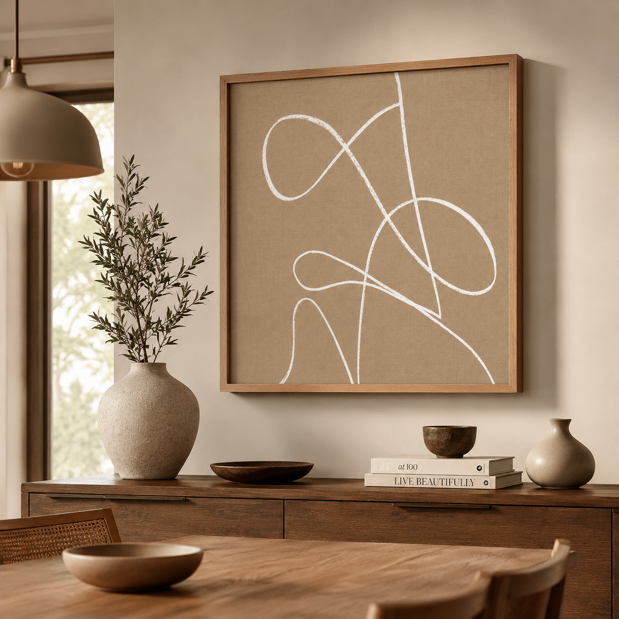 Abstract Line Art Canvas Print — Arabesque by Rossetti Art