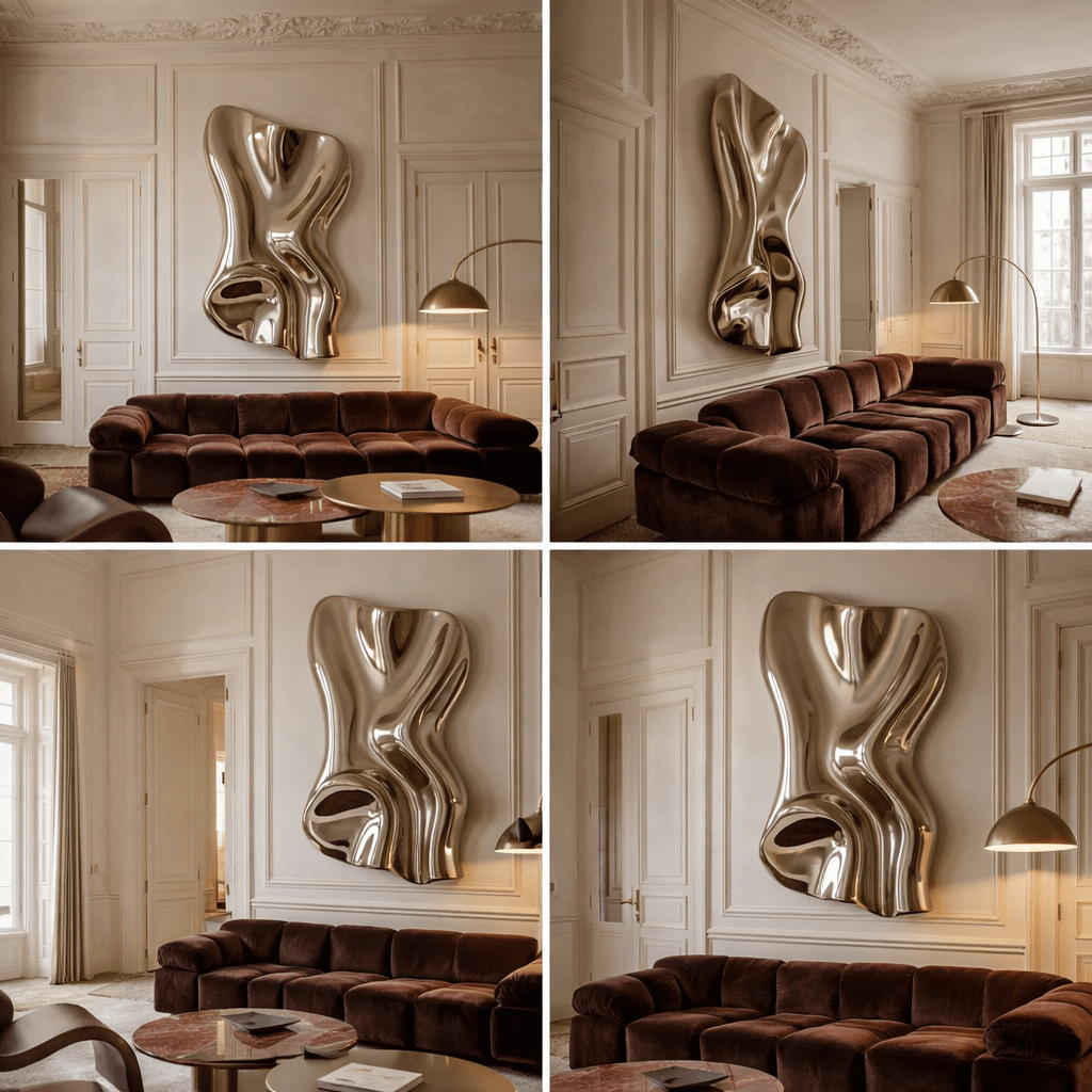 Abstract Metal Wall Sculpture – Molten Reverie | Rossetti Art