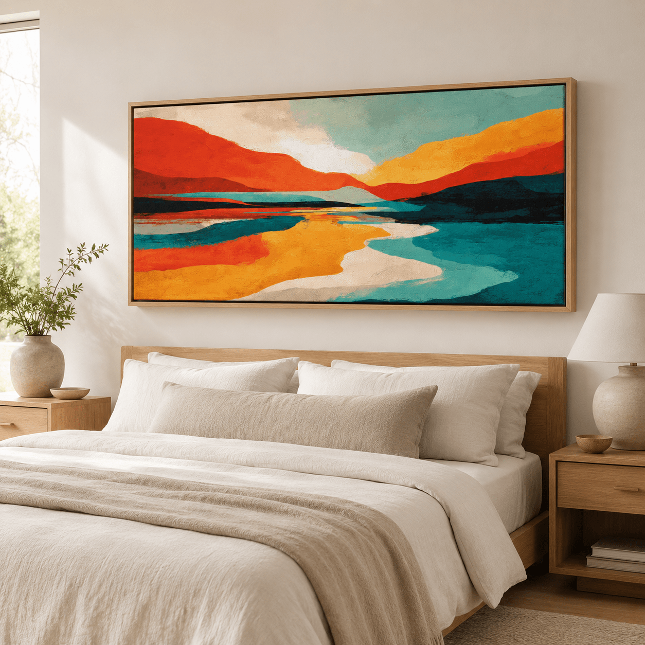Abstract Mountain Art Canvas Print — Solstice Ridge by Rossetti Art