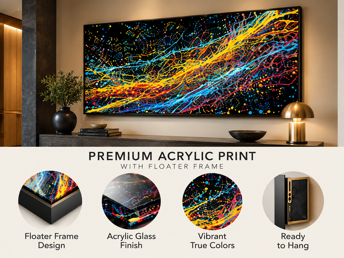 Paint Splatter Wall Art – Chromatic Burst by Rossetti Art