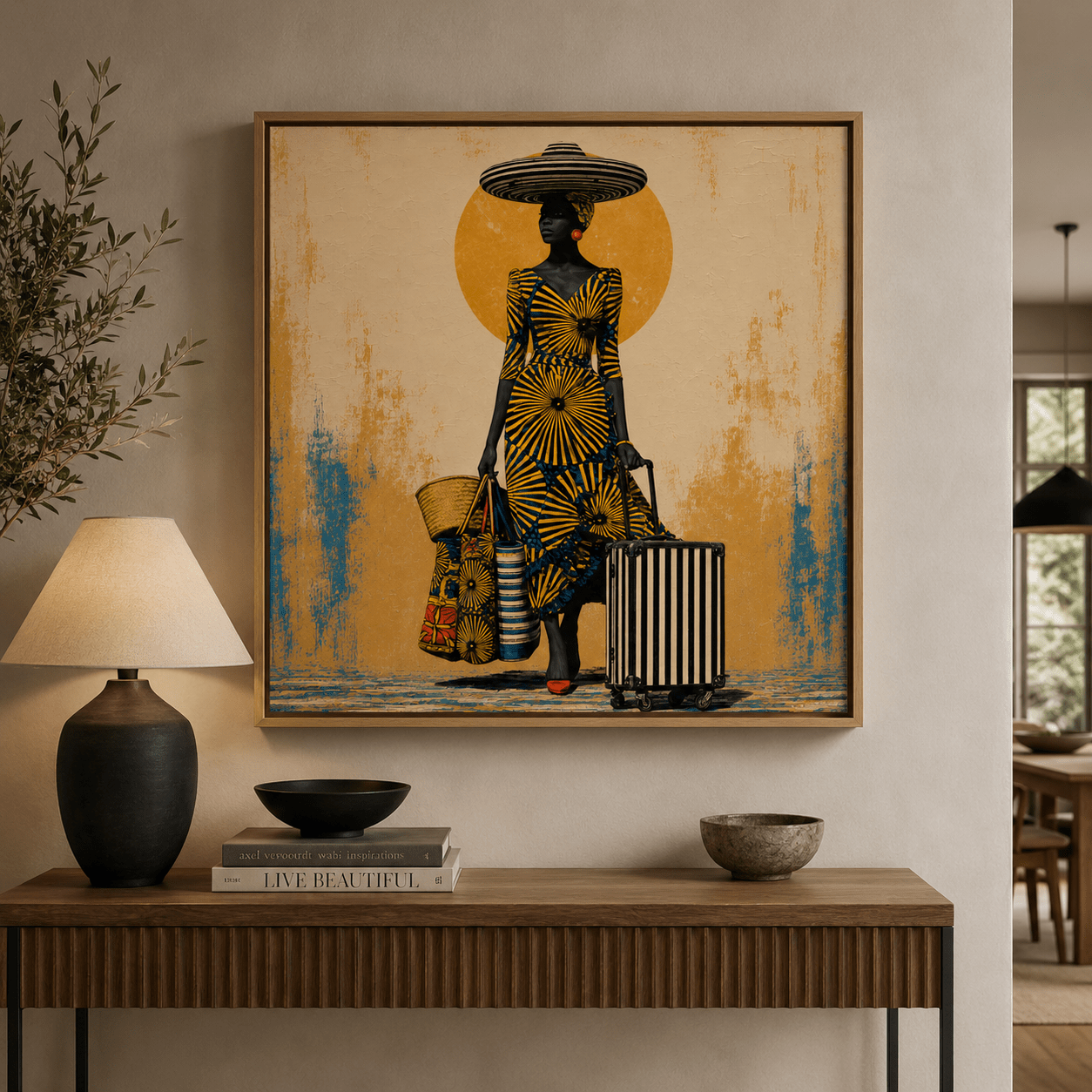 African Art Print — The Golden Departure | Rossetti Art