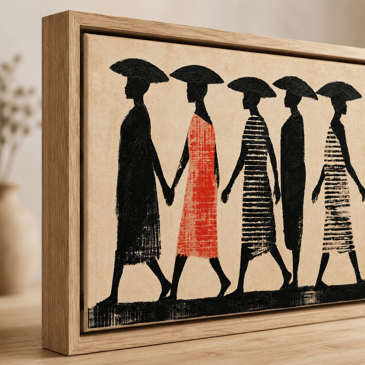 African Art Wall Decor Canvas Print — Procession by Rossetti Art