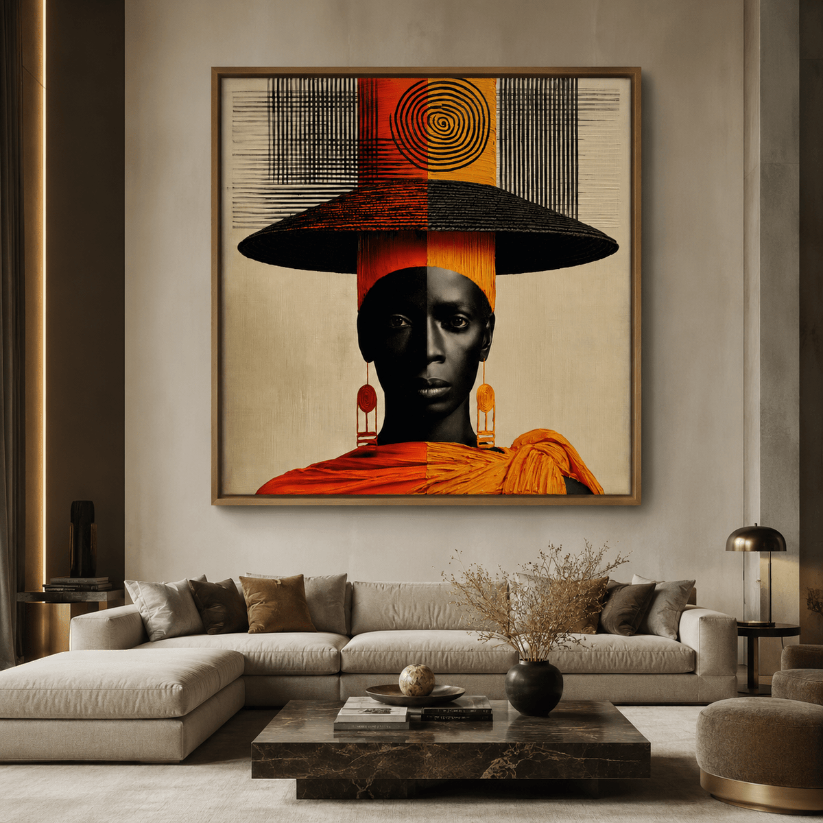 African Woman Art Print — Sovereign Canvas Print by Rossetti Art
