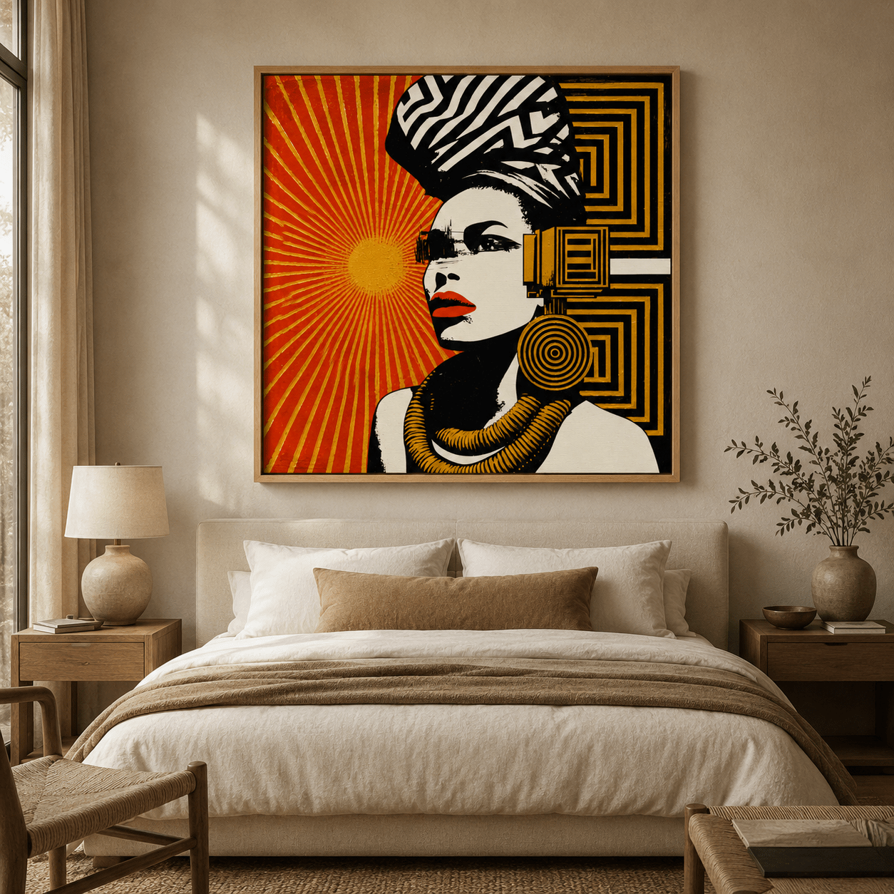 Afrofuturist Art Canvas Print — Solar Queen by Rossetti Art