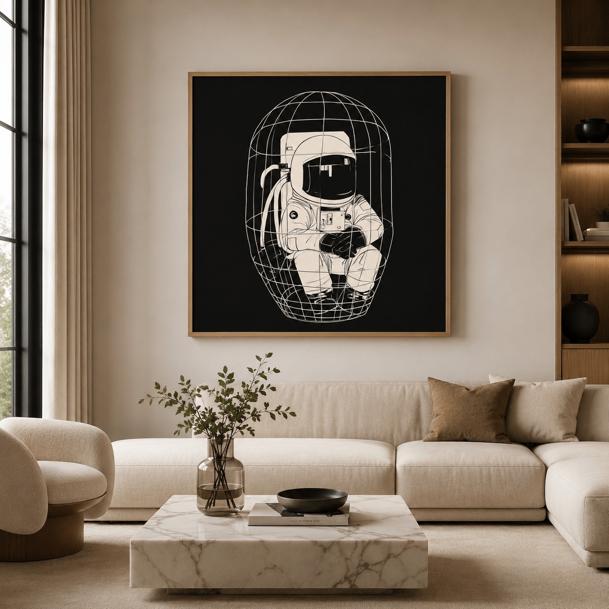 Astronaut Wall Art Canvas Print — Zero Point by Rossetti Art