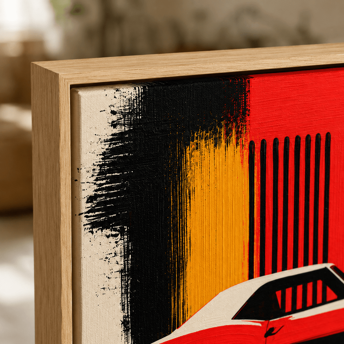 Automotive Wall Art Canvas — Red Shift by Rossetti Art