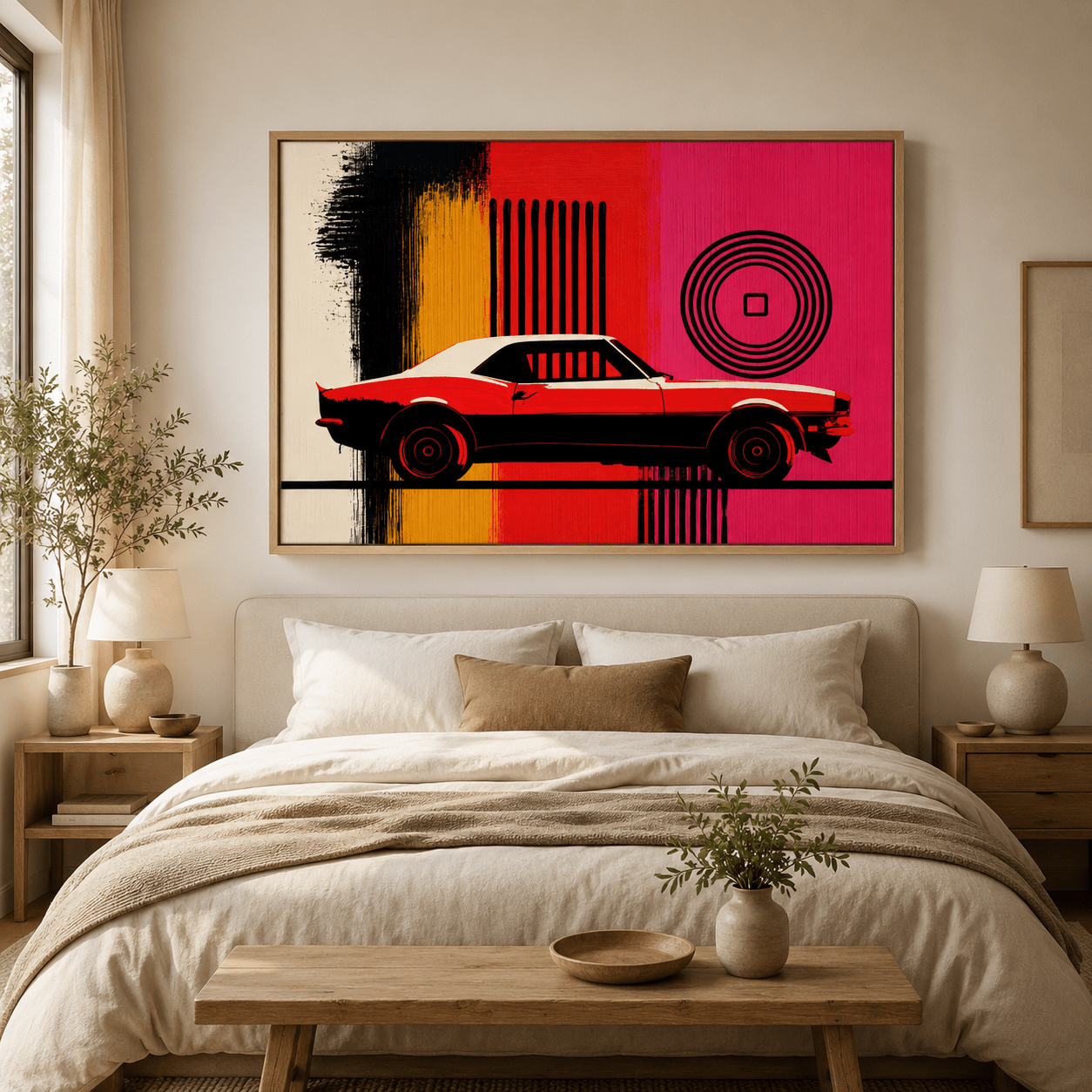 Automotive Wall Art Canvas — Red Shift by Rossetti Art