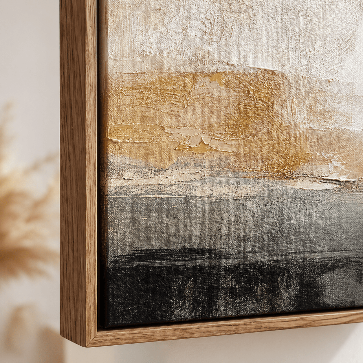 Beige Abstract Original Painting — Shore Set of 3 by Rossetti Art
