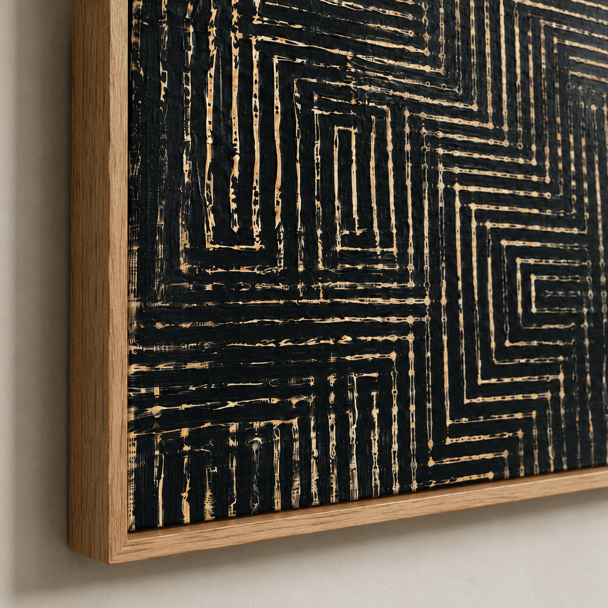 Black and Gold Wall Art Canvas — Circuit | Rossetti Art