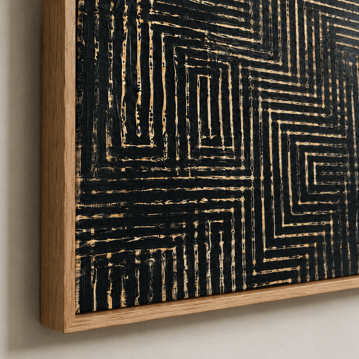 Black and Gold Wall Art Canvas — Circuit | Rossetti Art