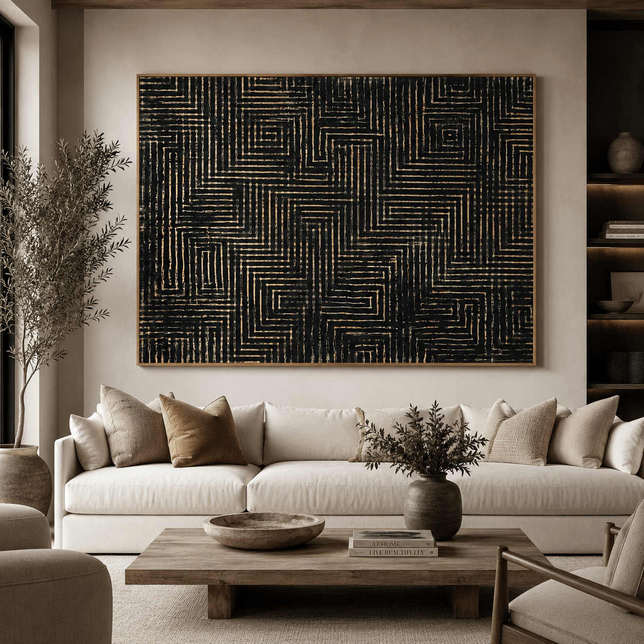 Black and Gold Wall Art Canvas — Circuit | Rossetti Art