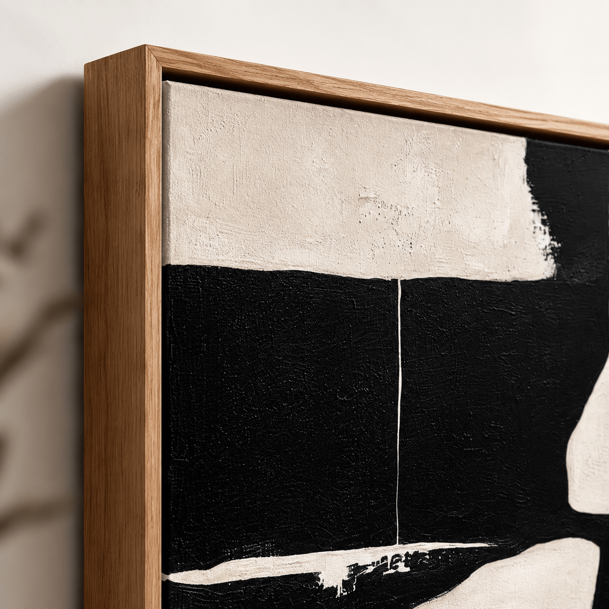 Black and White Abstract Painting Large — Confluence by Rossetti Art