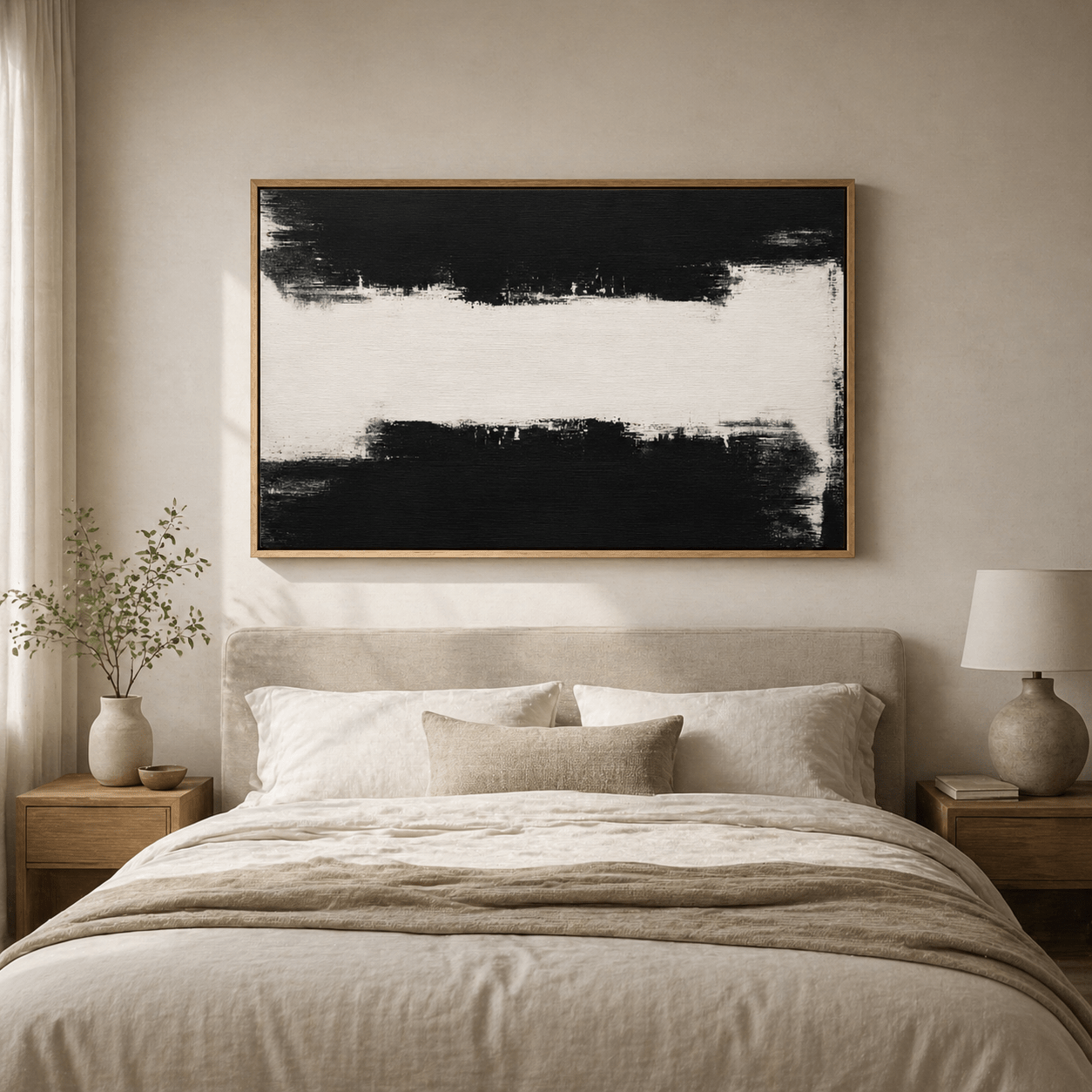 Black and White Canvas Art — Fault Line by Rossetti Art