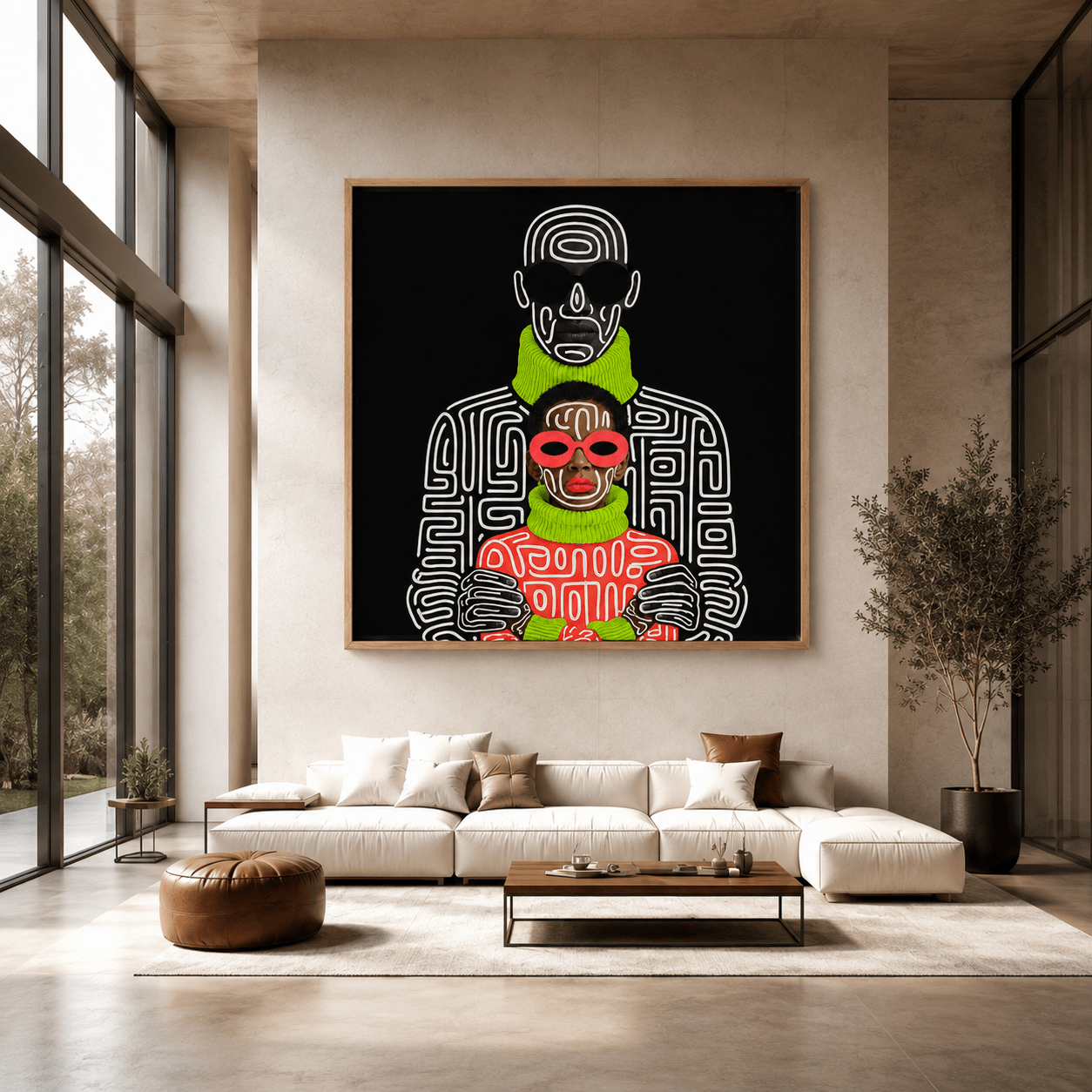 Black and White Canvas Print Large
