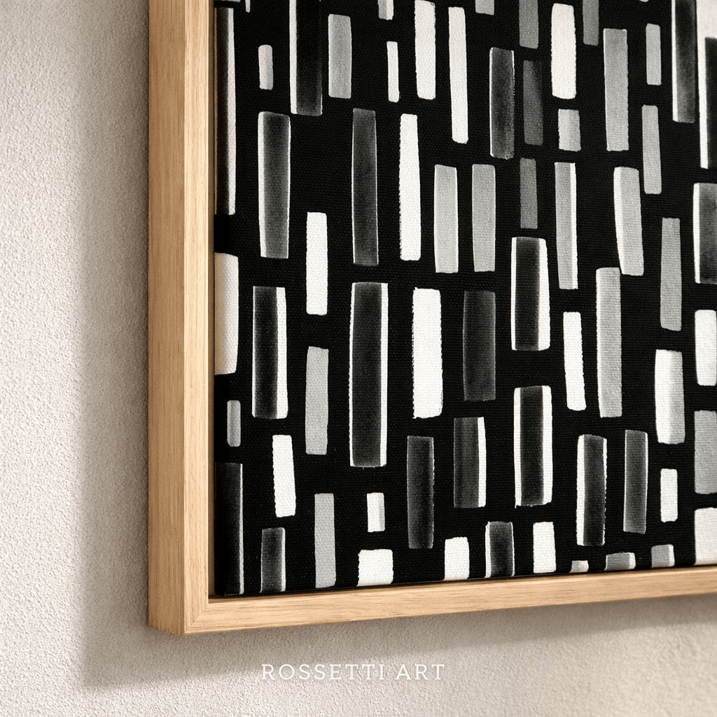 Black and White Modern Art Print