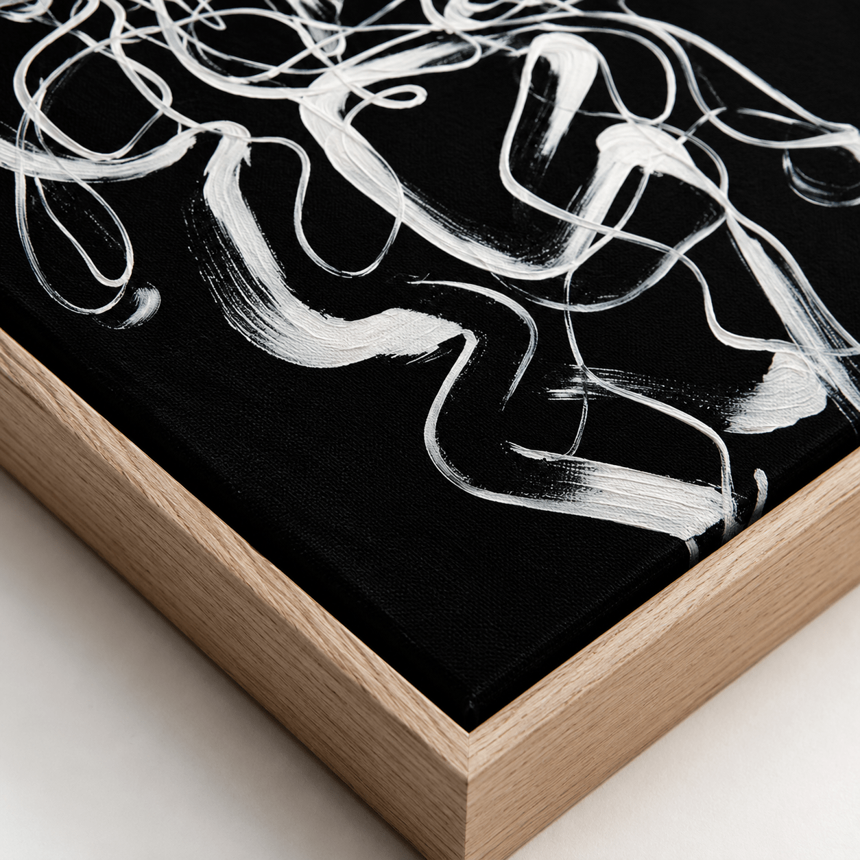 Black and White Modern Art — Vortex by Rossetti Art