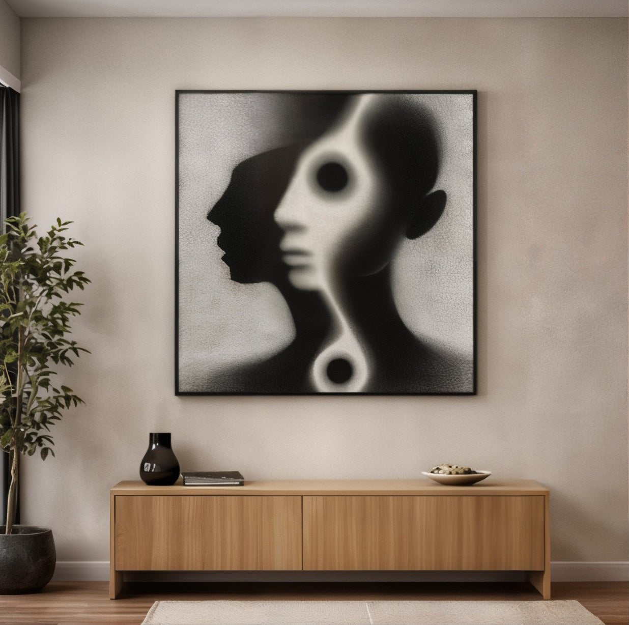 Black and White Portrait Art
