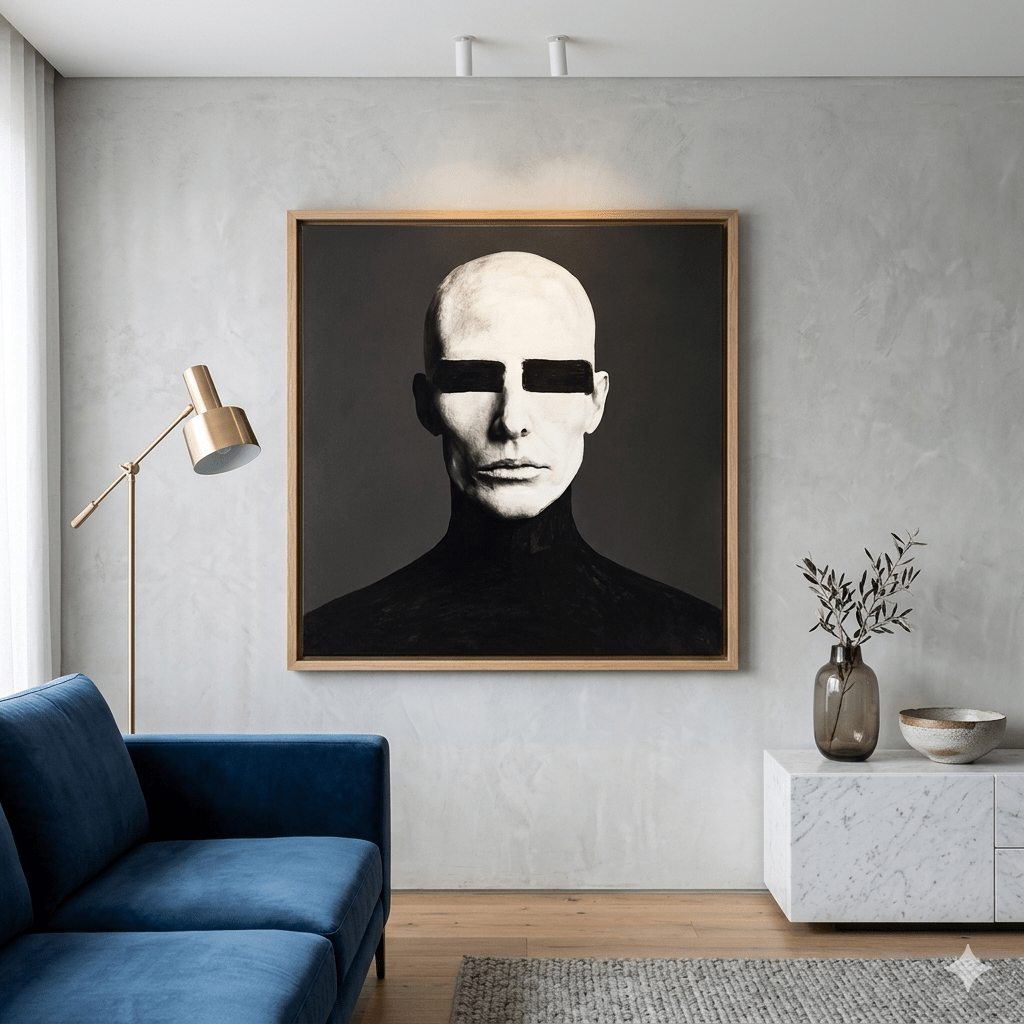 Black and White Portrait Canvas Print Set of 3 | Veiled Identities | Rossetti Art