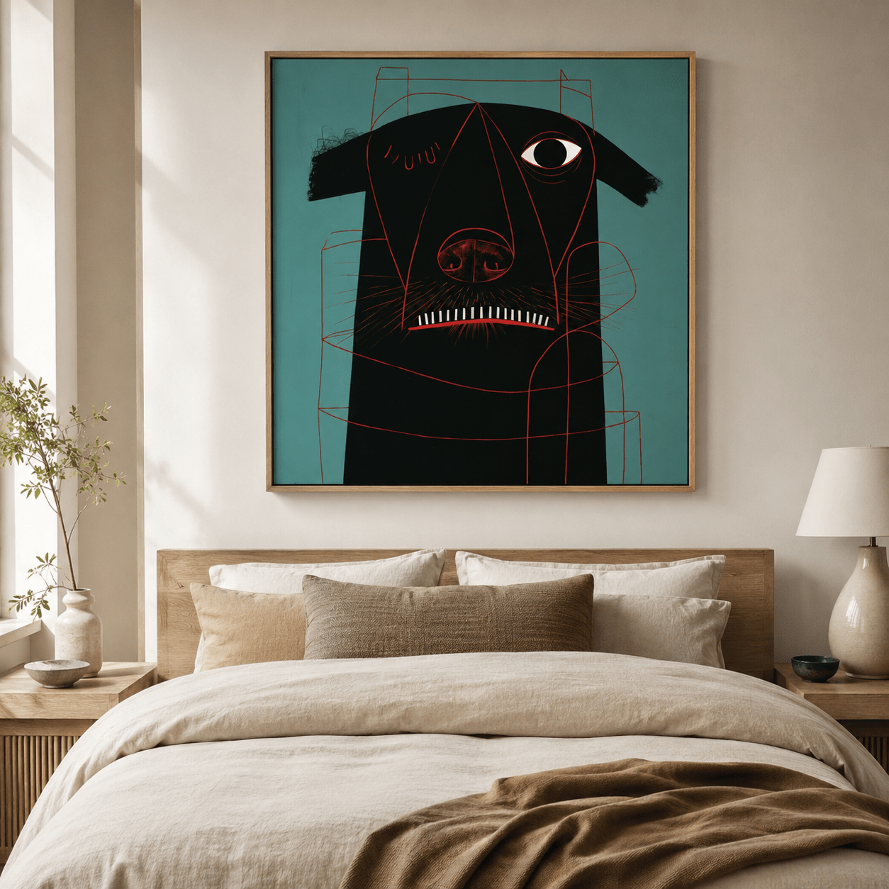 Black Dog Prints Canvas — The Hound by Rossetti Art