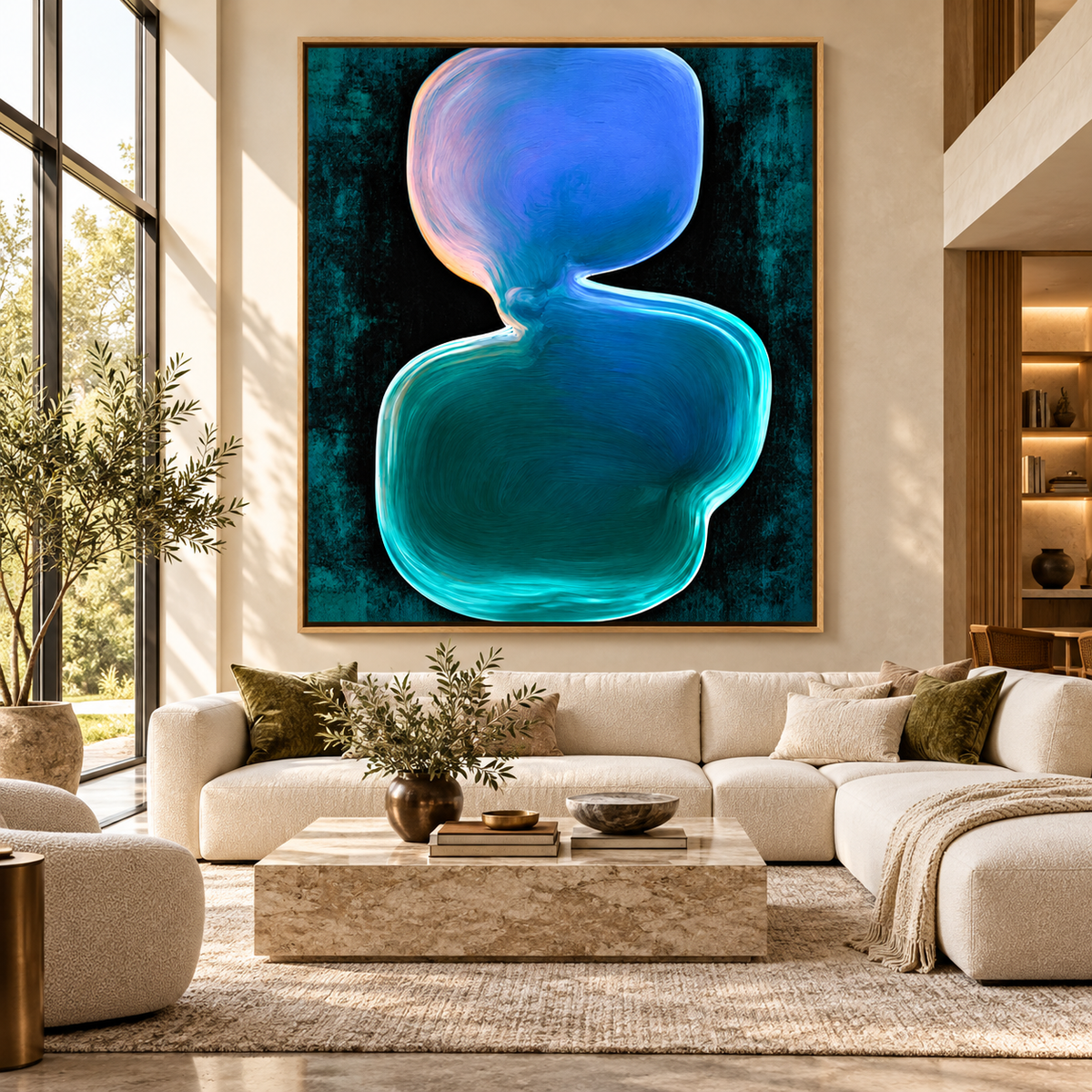Blue and Teal Wall Art – Coral Current by Rossetti Art