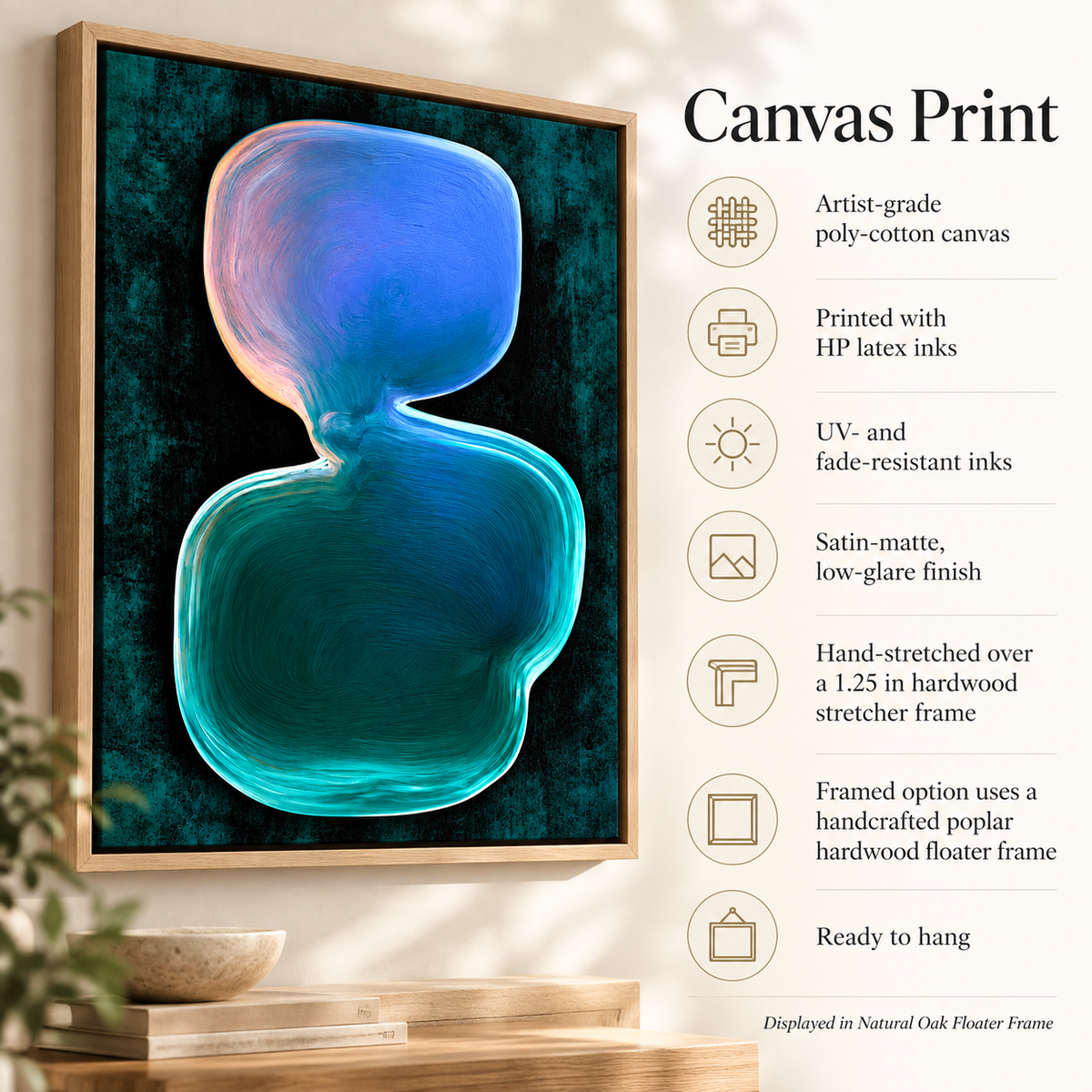 Blue and Teal Wall Art – Coral Current by Rossetti Art