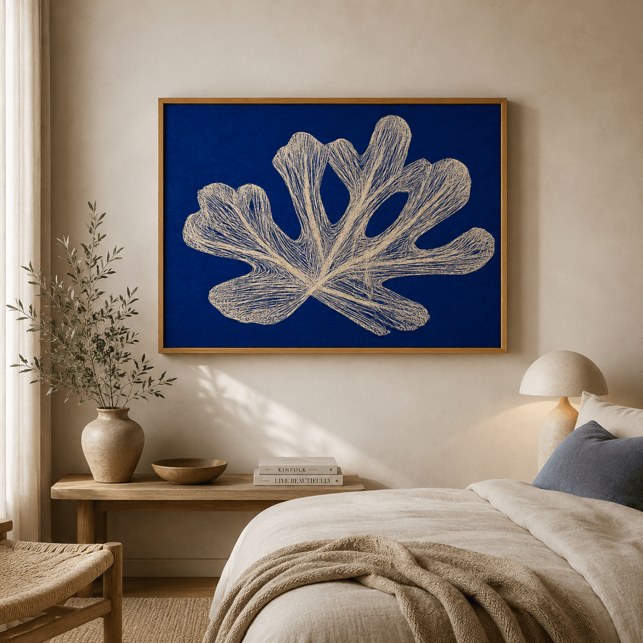 Blue Botanical Wall Art Print— Cyanotype | Rossetti Art