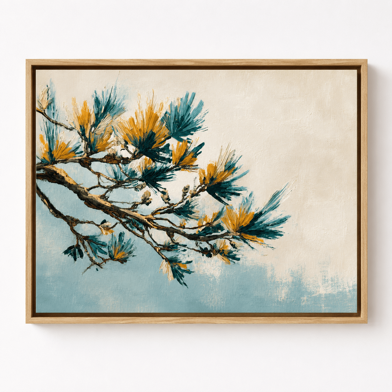 Botanical Art Prints — Golden Pine Canvas Print | Rossetti Art