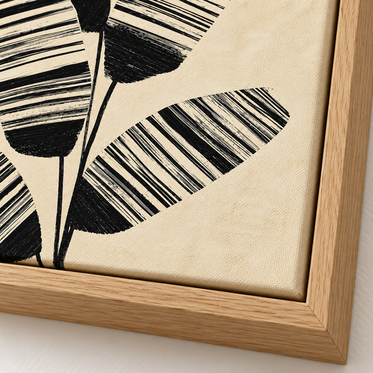 Banana Leaf Wall Art – Palma Noir by Rossetti Art – texture detail