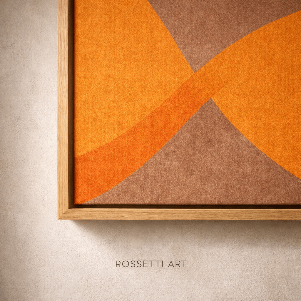 Burnt Orange Geometric Canvas Print | Rossetti Art
