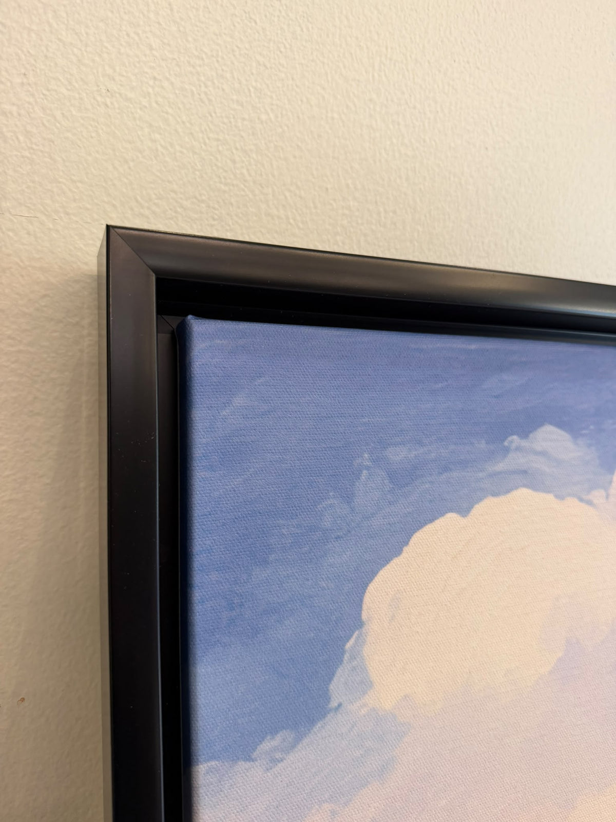 Whispers of the Dunes canvas print close-up of the floater frame corner and canvas edge by Rossetti Art