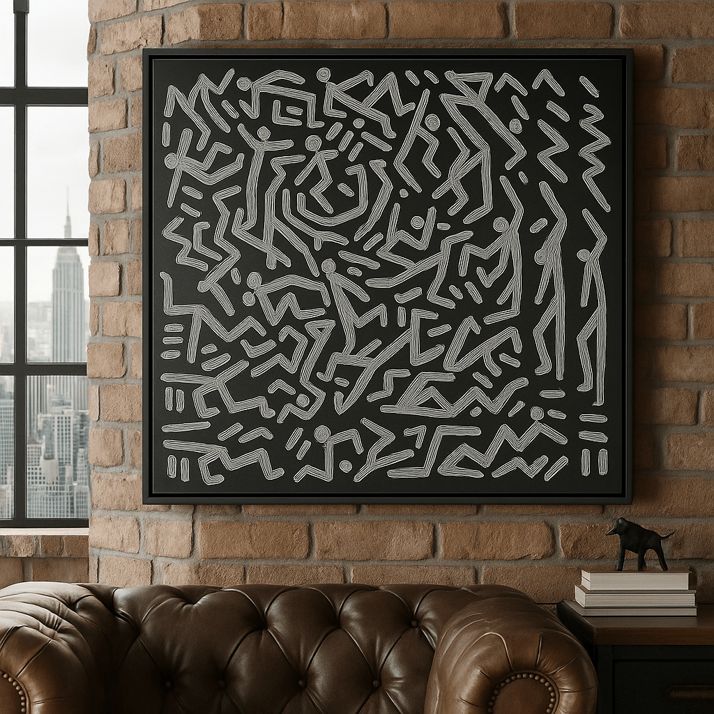 Canvas Print : Abstract Chaos Dance – Modern Canvas Wall Art - Chiara Rossetti