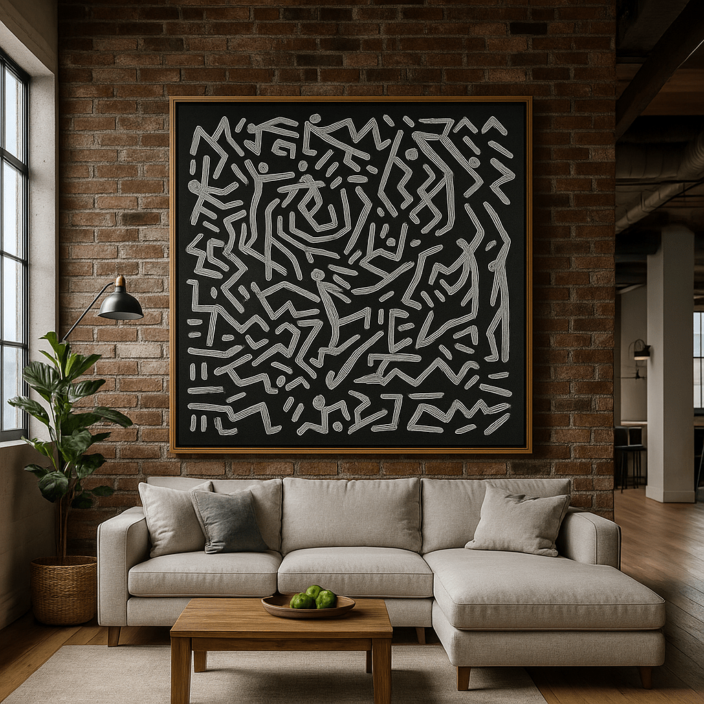 Canvas Print : Abstract Chaos Dance – Modern Canvas Wall Art - Chiara Rossetti