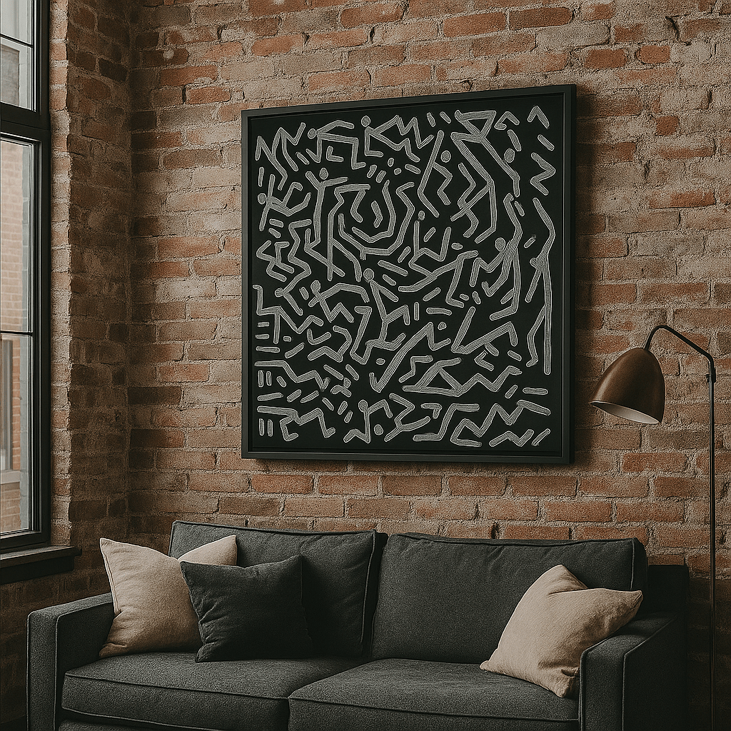 Canvas Print : Abstract Chaos Dance – Modern Canvas Wall Art - Chiara Rossetti