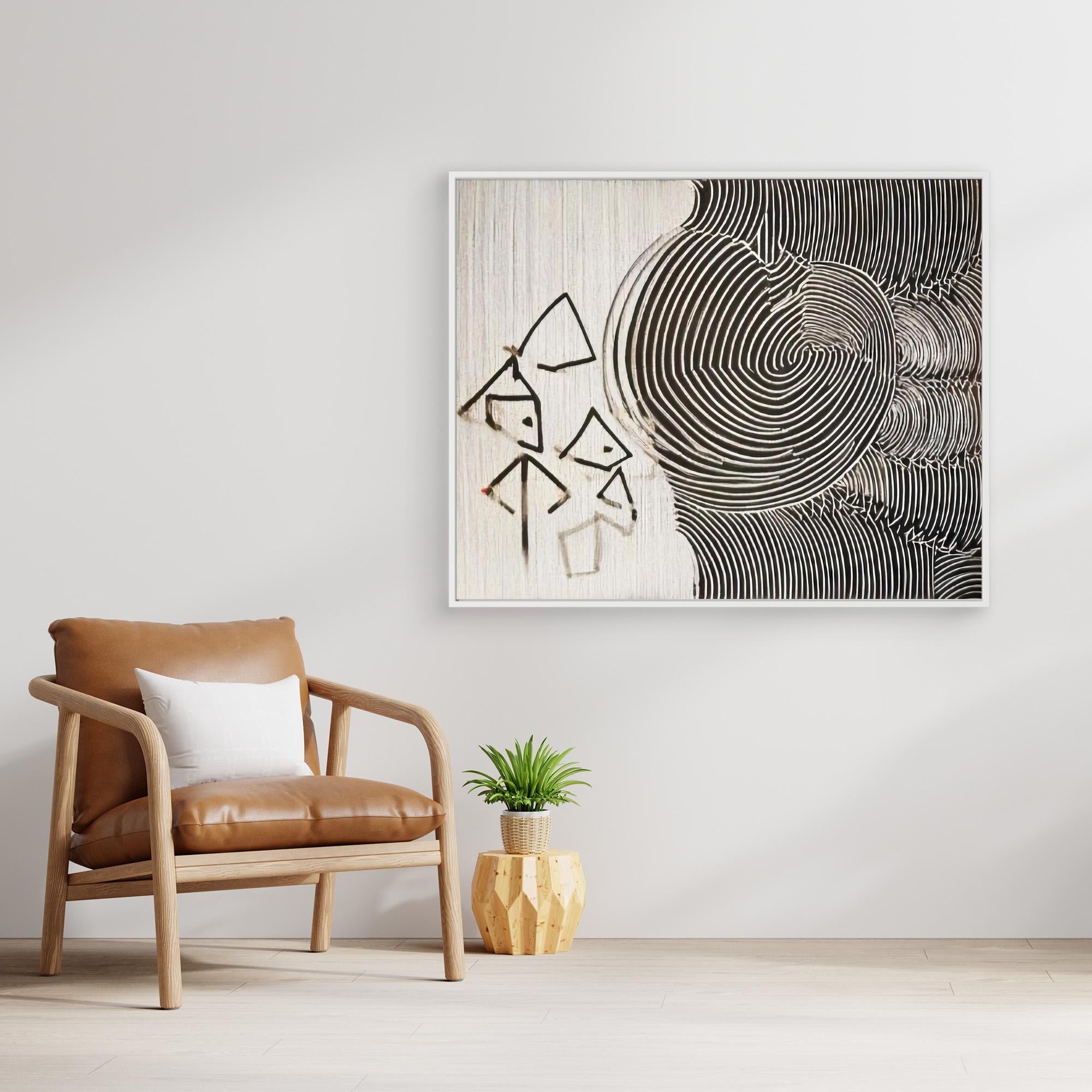 Canvas Print : Abstract Confluence - Modern Ripple Effect Canvas Art modern abstract canvas wall art by Rossetti Art – luxury interior design artwork for living room, bedroom, office – contemporary wall painting modern art on canvas square abstract wall art
