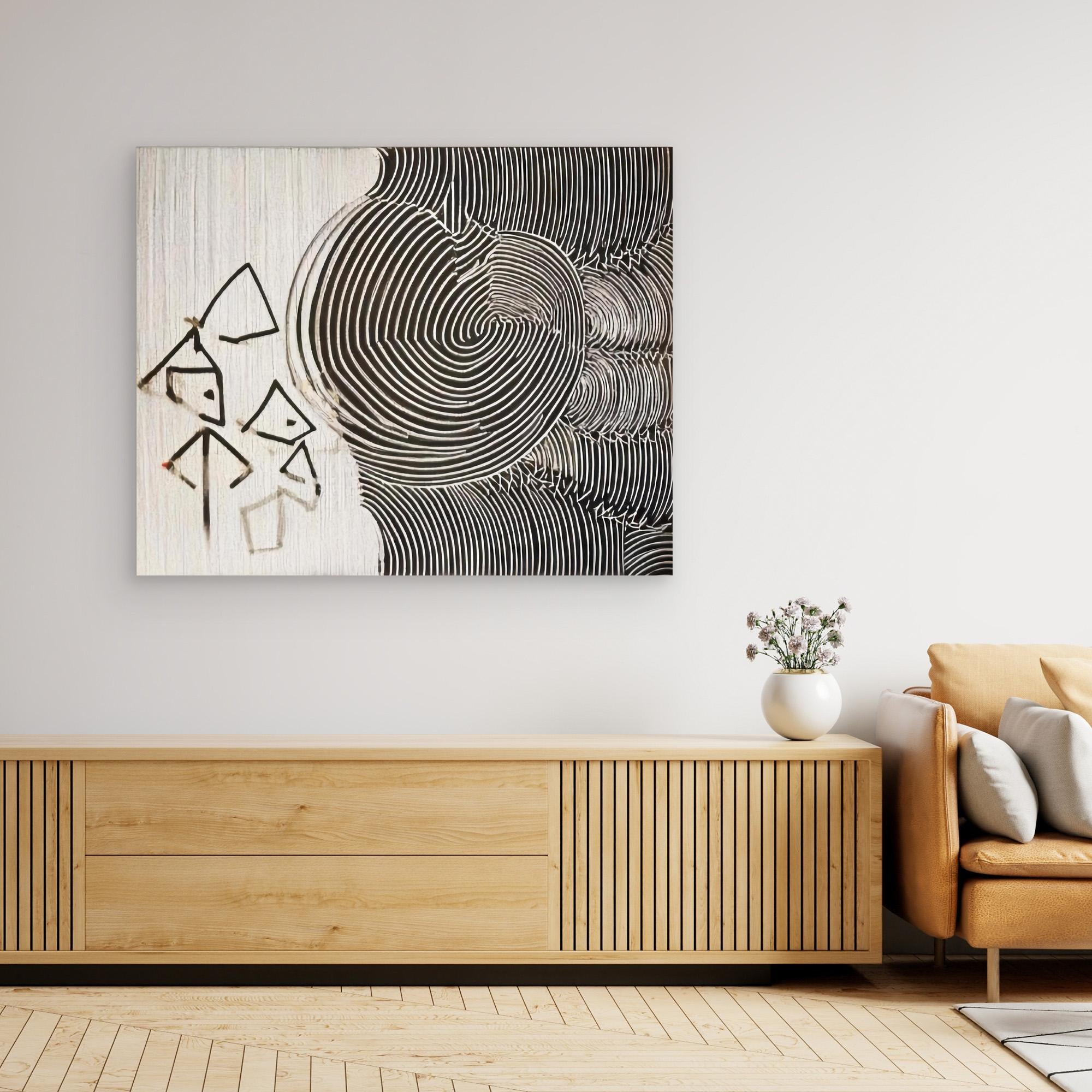 Canvas Print : Abstract Confluence - Modern Ripple Effect Canvas Art - Chiara Rossetti