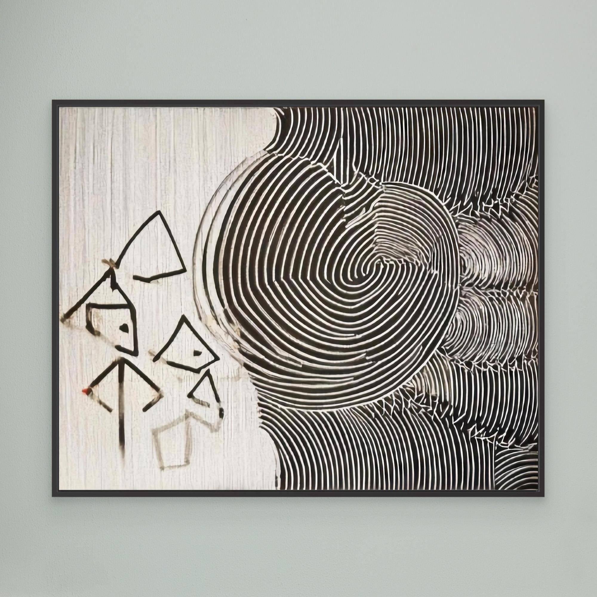 Canvas Print : Abstract Confluence - Modern Ripple Effect Canvas Art modern abstract canvas wall art by Rossetti Art – luxury interior design artwork for living room, bedroom, office – contemporary wall painting modern art on canvas square abstract wall art