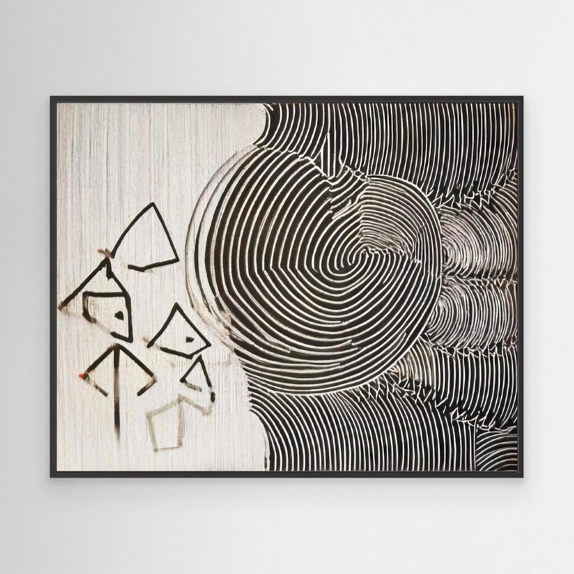 Canvas Print : Abstract Confluence - Modern Ripple Effect Canvas Art modern abstract canvas wall art by Rossetti Art – luxury interior design artwork for living room, bedroom, office – contemporary wall painting modern art on canvas square abstract wall art