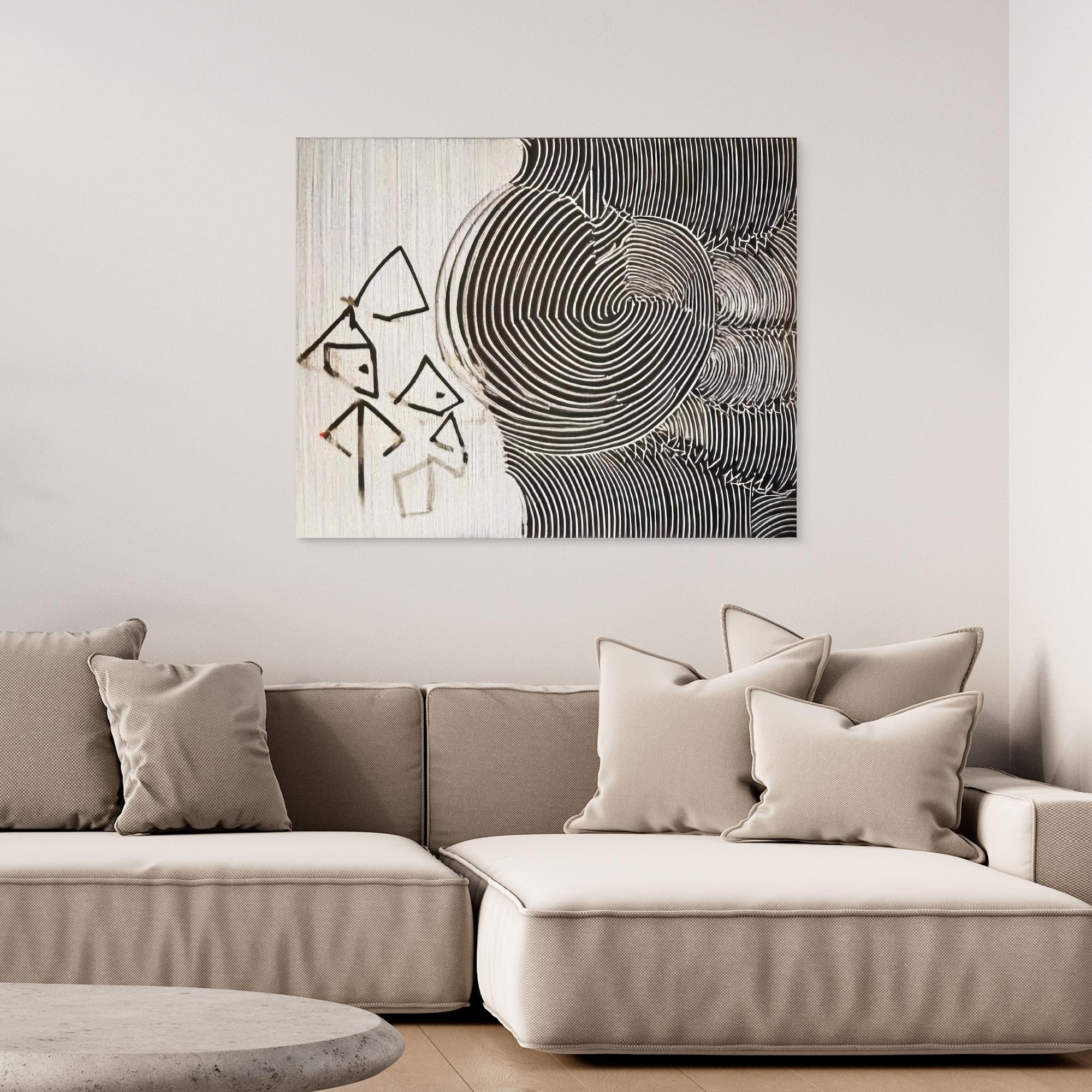 Canvas Print : Abstract Confluence - Modern Ripple Effect Canvas Art - Chiara Rossetti