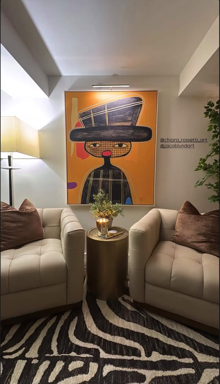 Canvas Print: "Abstract Noir" – Modern Expressionist Portrait modern abstract canvas wall art by Rossetti Art – luxury interior design artwork for living room, bedroom, office – best seller Contemporary Abstract Art Contemporary Abstract Design