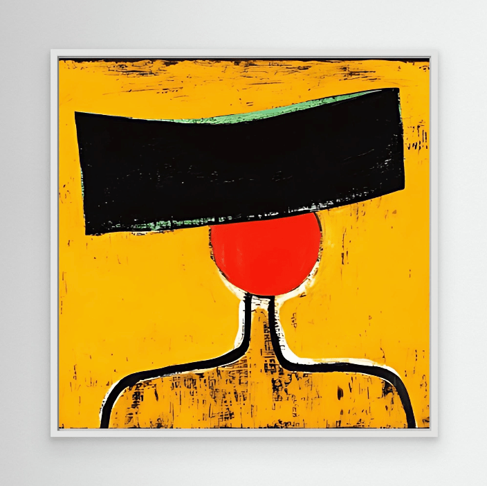 Canvas Print : "Balance of Form" - Geometric Abstract Wall Art modern abstract canvas wall art by Rossetti Art β luxury interior design artwork for living room, bedroom, office β abstract figure print limited edition figure art Minimalist abstract art