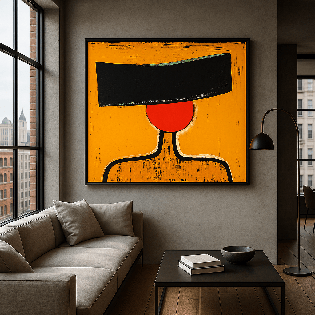 Canvas Print : "Balance of Form" - Geometric Abstract Wall Art modern abstract canvas wall art by Rossetti Art β luxury interior design artwork for living room, bedroom, office β abstract figure print limited edition figure art Minimalist abstract art