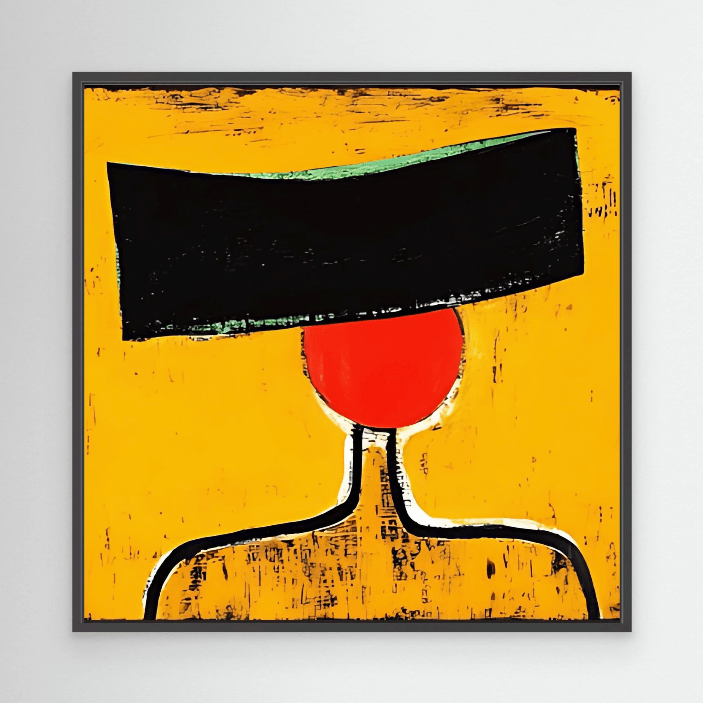 Canvas Print : "Balance of Form" - Geometric Abstract Wall Art modern abstract canvas wall art by Rossetti Art β luxury interior design artwork for living room, bedroom, office β abstract figure print limited edition figure art Minimalist abstract art