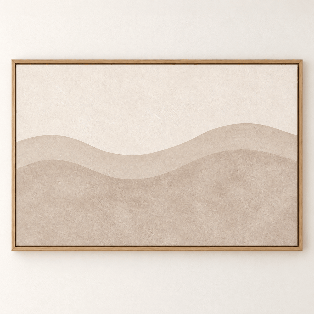 Beige Wall Art – Sand Ridge by Rossetti Art, layered sand and ivory ridges