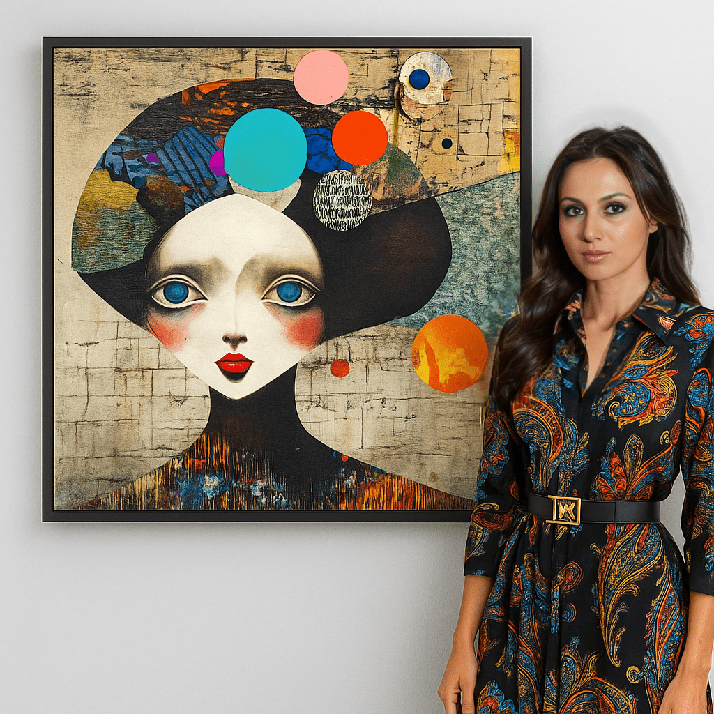 Canvas Print : Bitcoin vs. Tradition: Bold Political Satire Print Artwork modern abstract canvas wall art by Rossetti Art – luxury interior design artwork for living room, bedroom, office – Bitcoin Art Print Bold Wall Art Cryptocurrency Decor