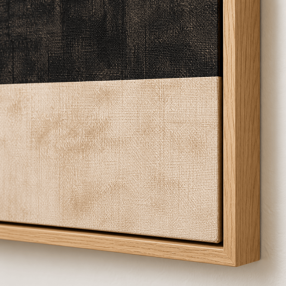 Black and Beige Wall Art – Night Horizon, textured detail by Rossetti Art