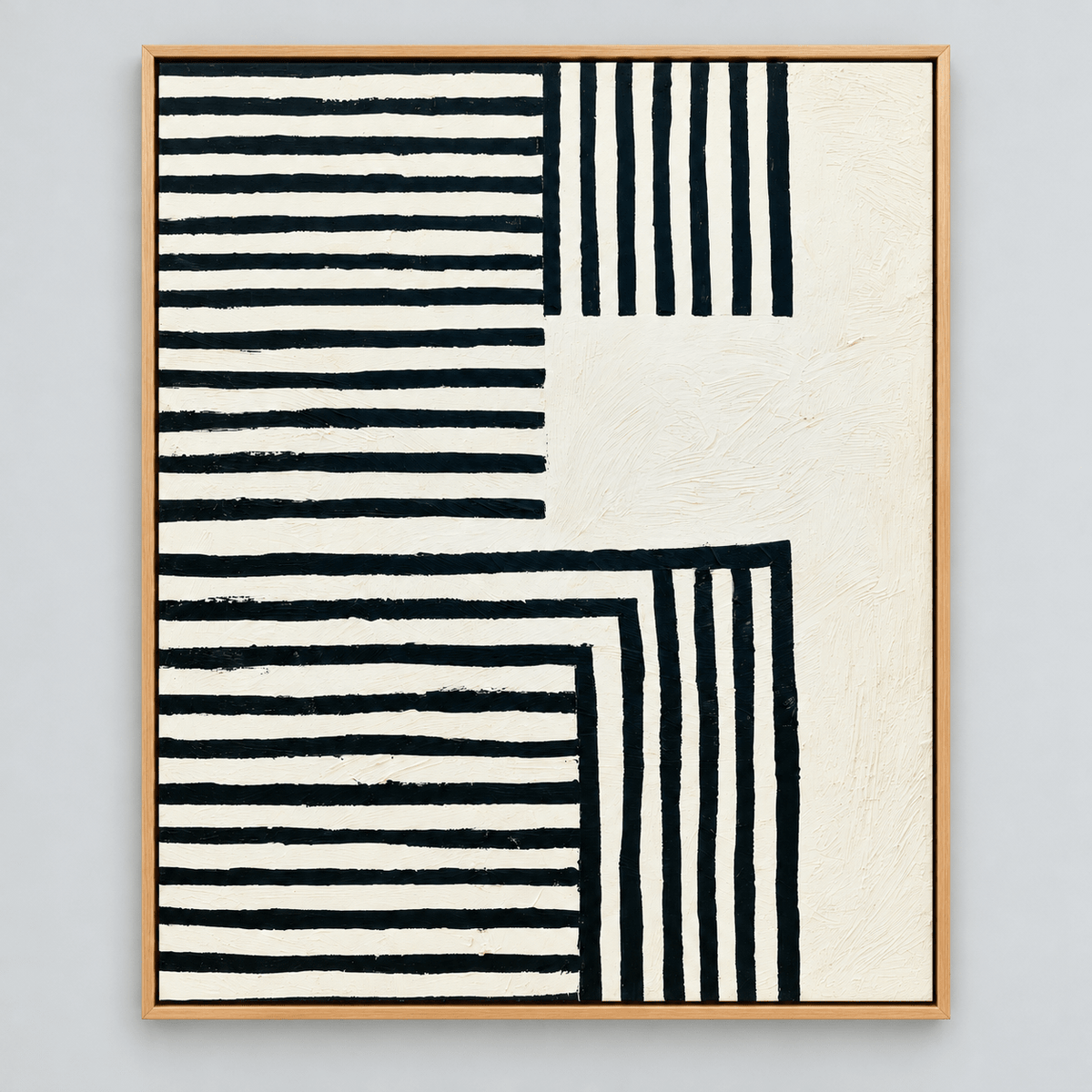 Black and White Wall Art for Living Room – Ivory Passage by Rossetti Art