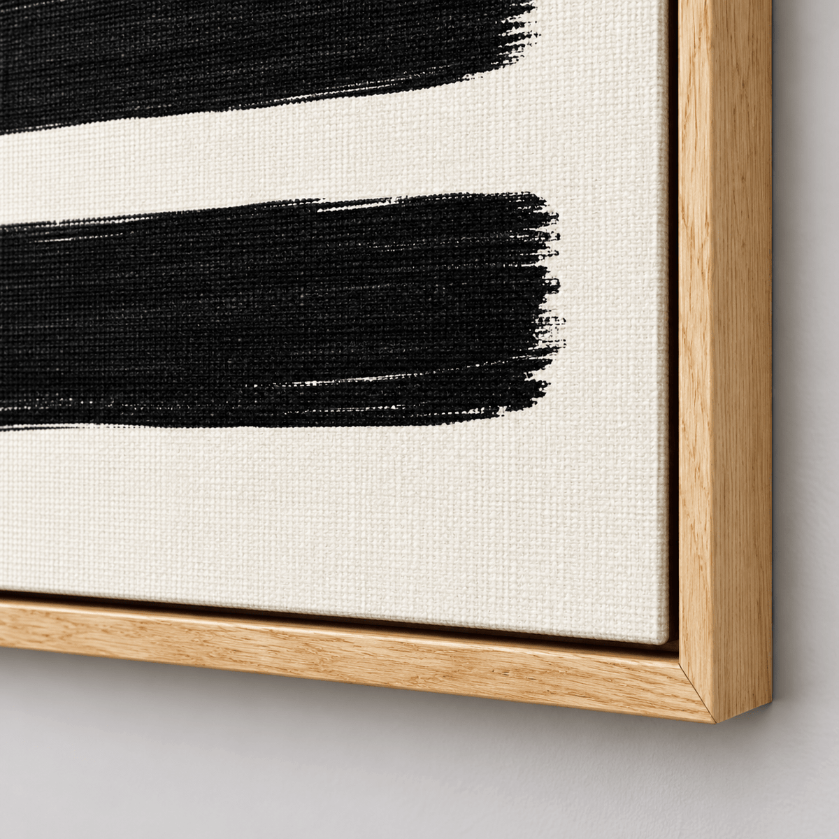 Black Brush Stroke Wall Art – Four Strokes, brushed texture detail by Rossetti Art