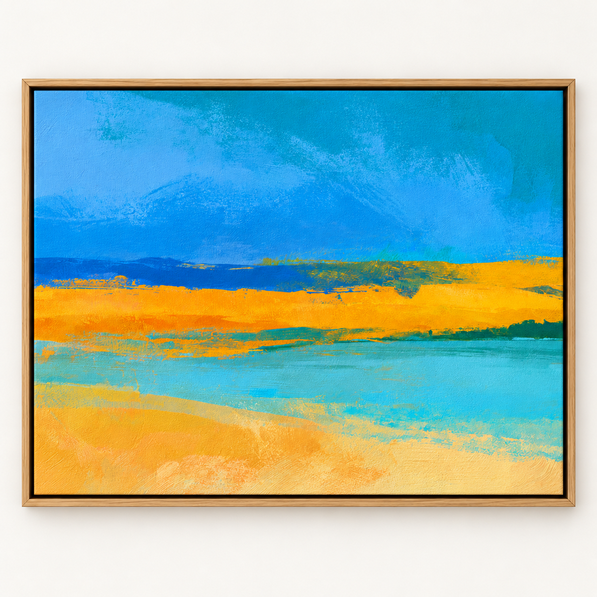 Blue and Yellow Wall Art – Azure Estuary by Rossetti Art