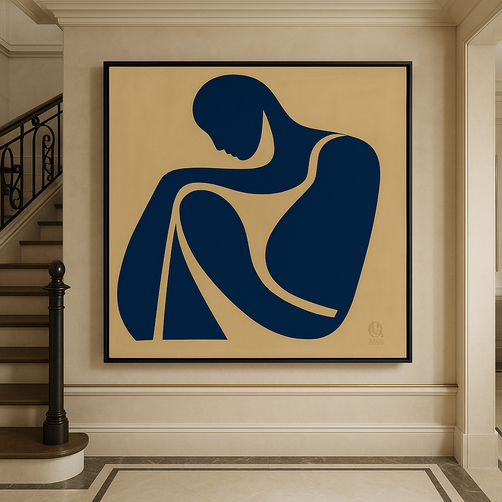 Canvas Print: Blue Human - Abstract Modern Wall Decor - Chiara Rossetti